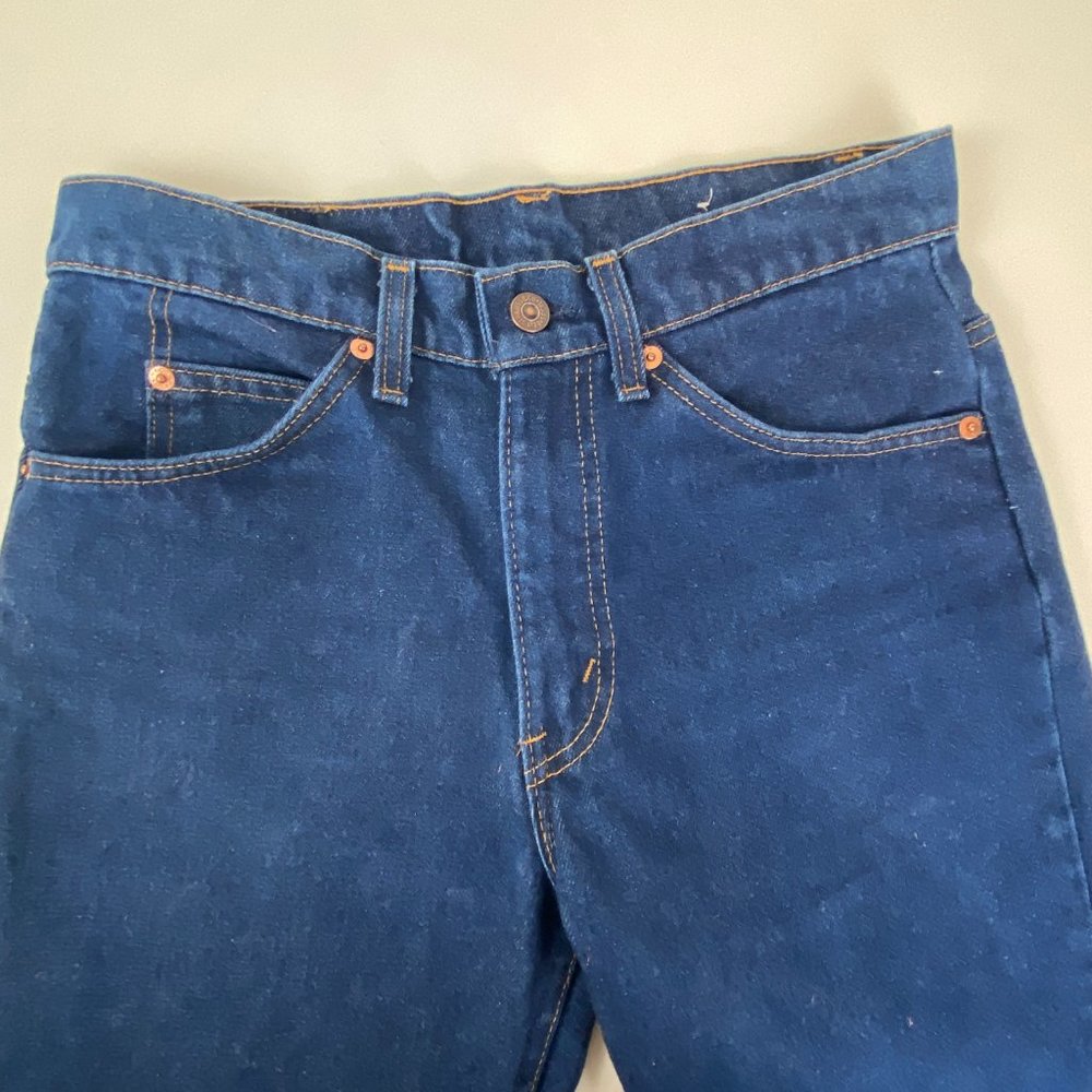 Vintage Levis 517 Jeans 31 x 34 Blue Denim White Tab Made in the USA - Picture 8 of 14